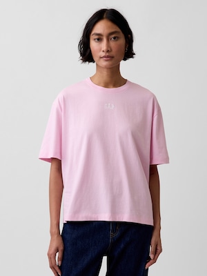 オーバーサイズ GAPロゴ チューニックTシャツ