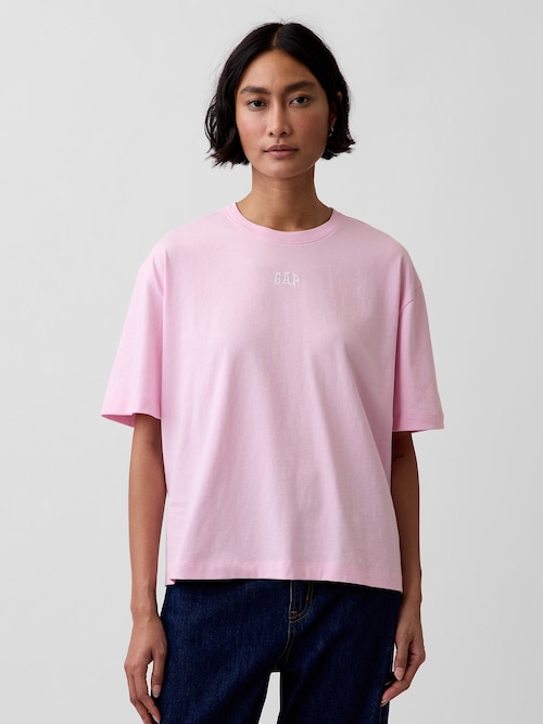 オーバーサイズ GAPロゴ チューニックTシャツ