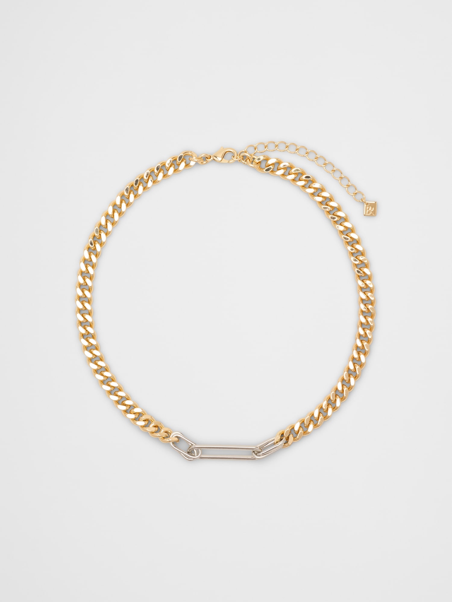 Two Tone Paperclip Necklace