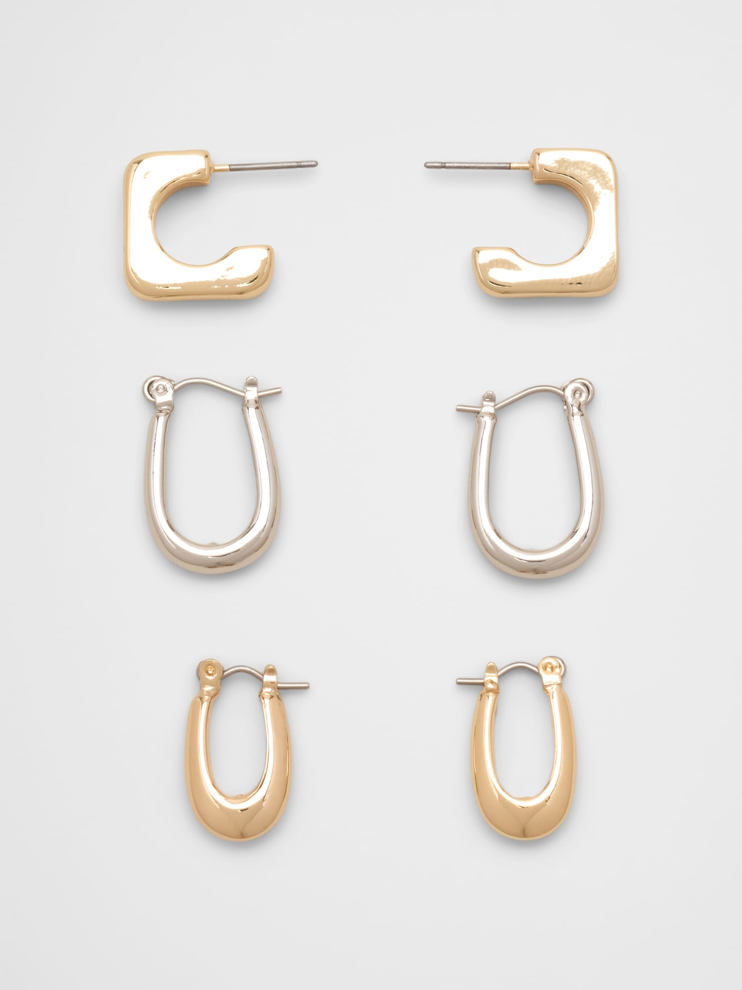 Mixed Metal Earrings (3 Pack)