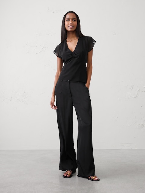 Ruched-Front Top