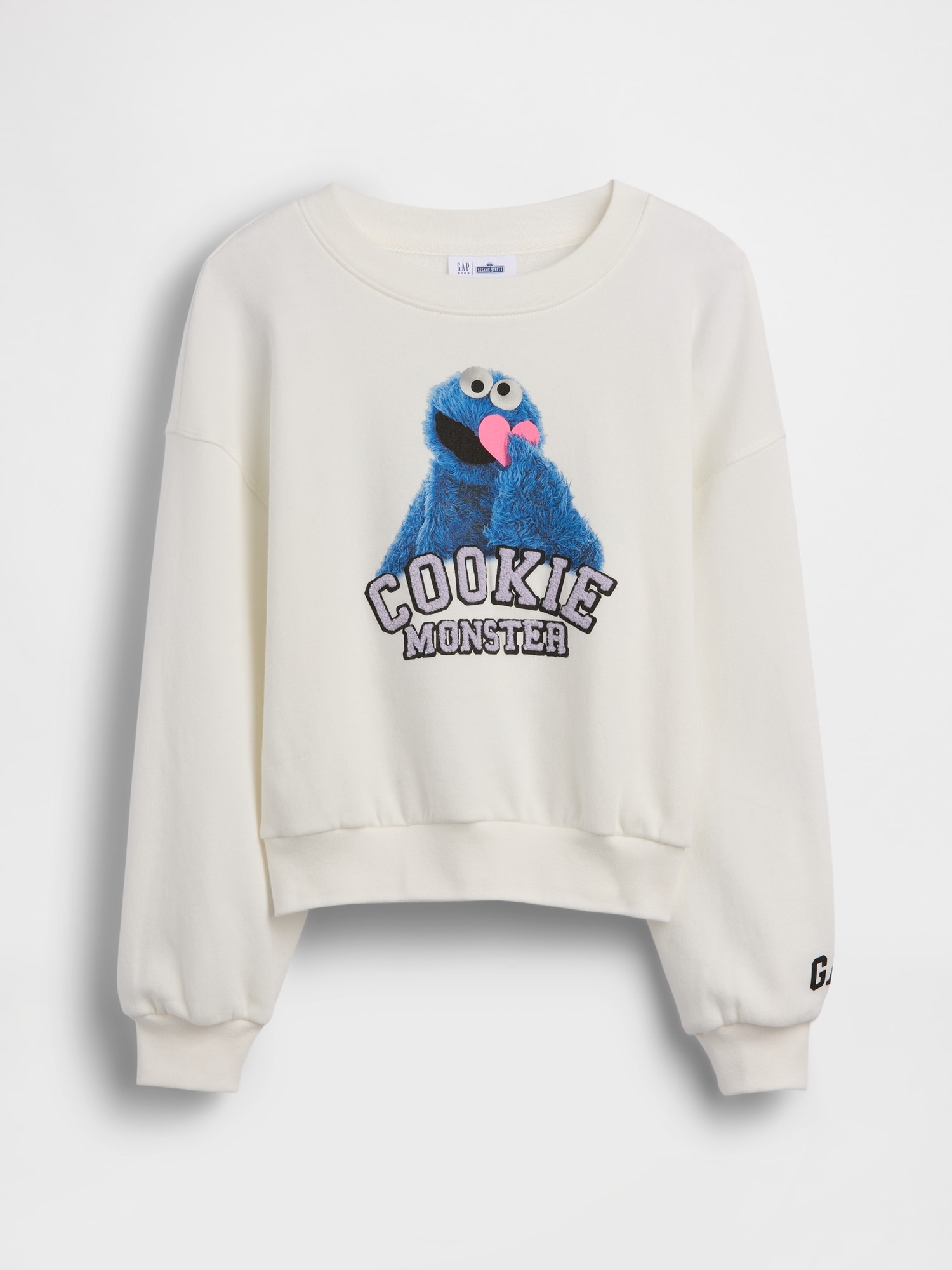 GapKids セサミストリート オーバーサイズ ウェッジ クルーネック スウェットシャツ-1