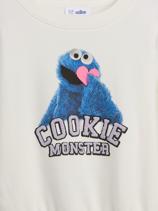 GapKids セサミストリート オーバーサイズ ウェッジ クルーネック スウェットシャツ-3