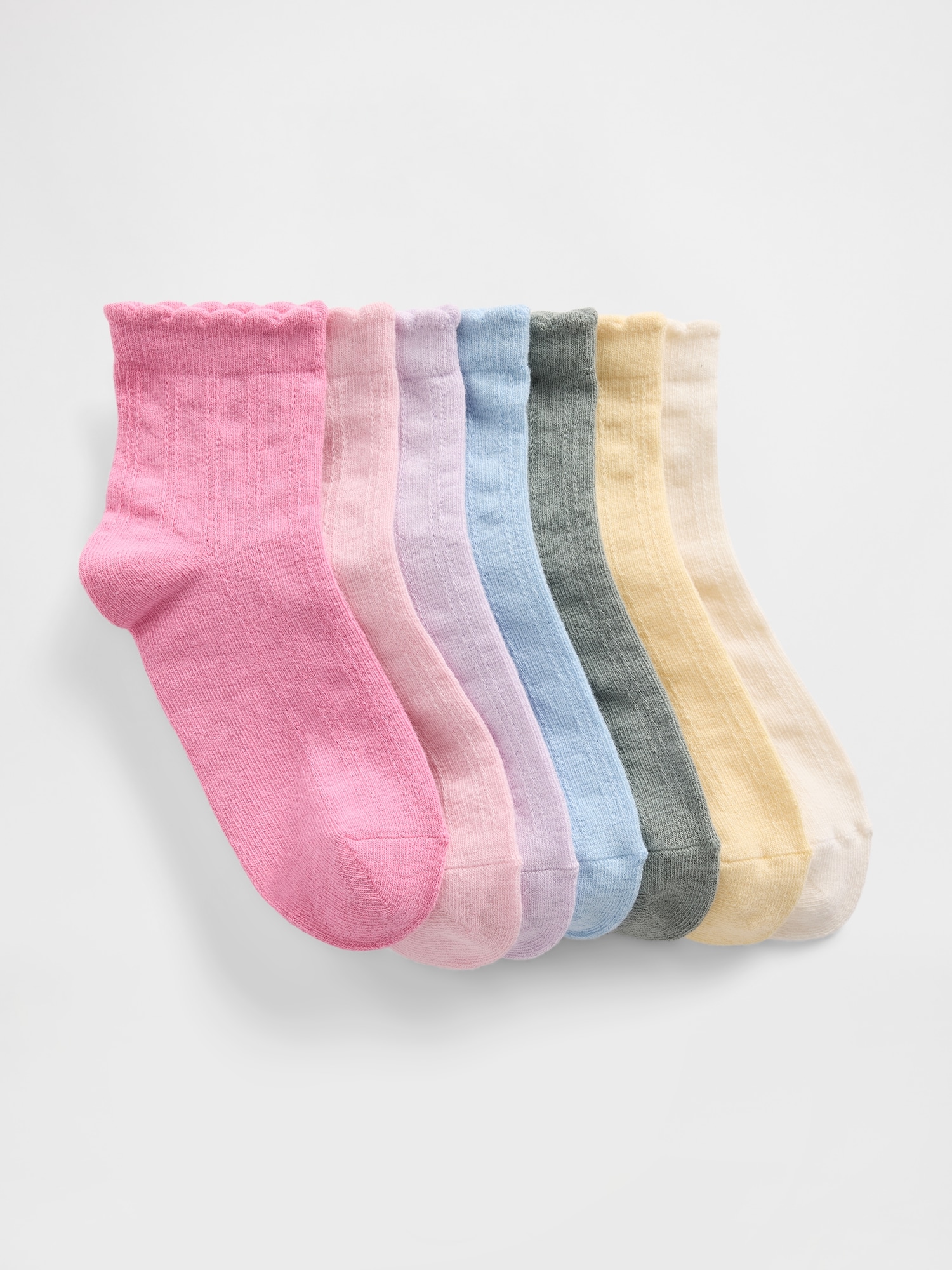 CHAUSSETTES À VOLANTS POUR ENFANT (PAQUET DE 7 PAIRES)