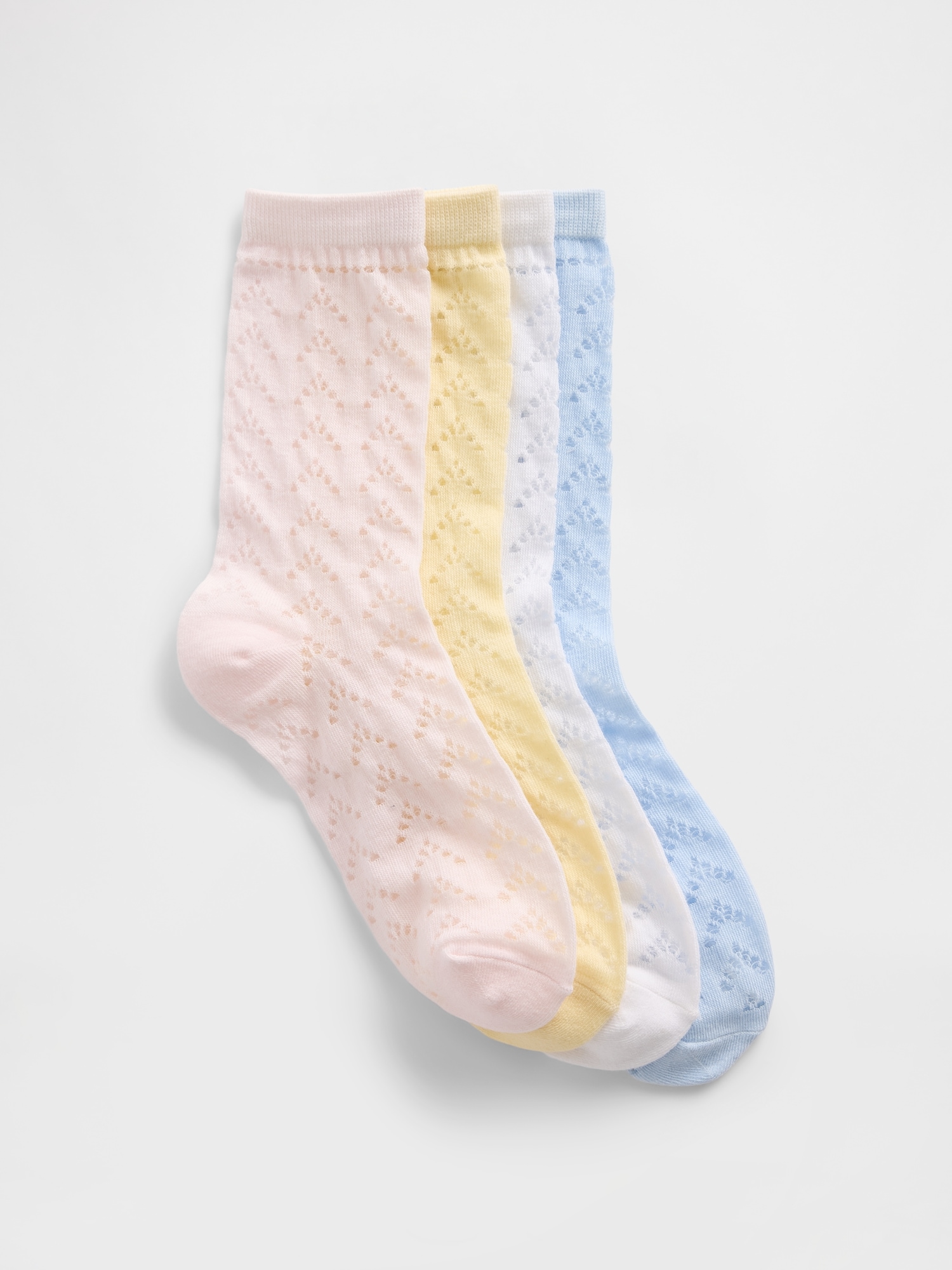 CHAUSSETTES EN TRICOT POINTELLE POUR ENFANT (PAQUET DE 4 PAIRES)
