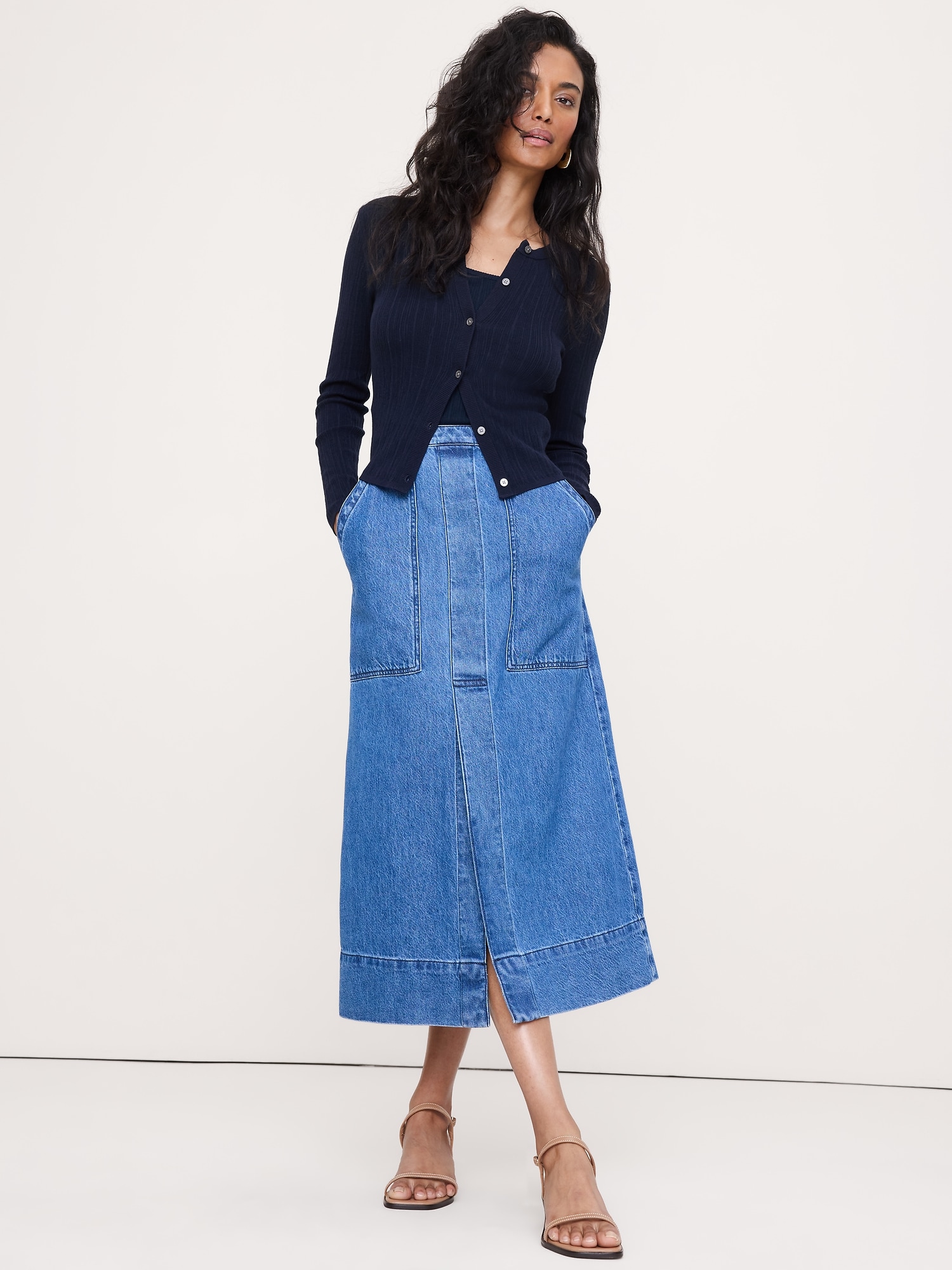 クリンクルニット クロップド カーディガン-0