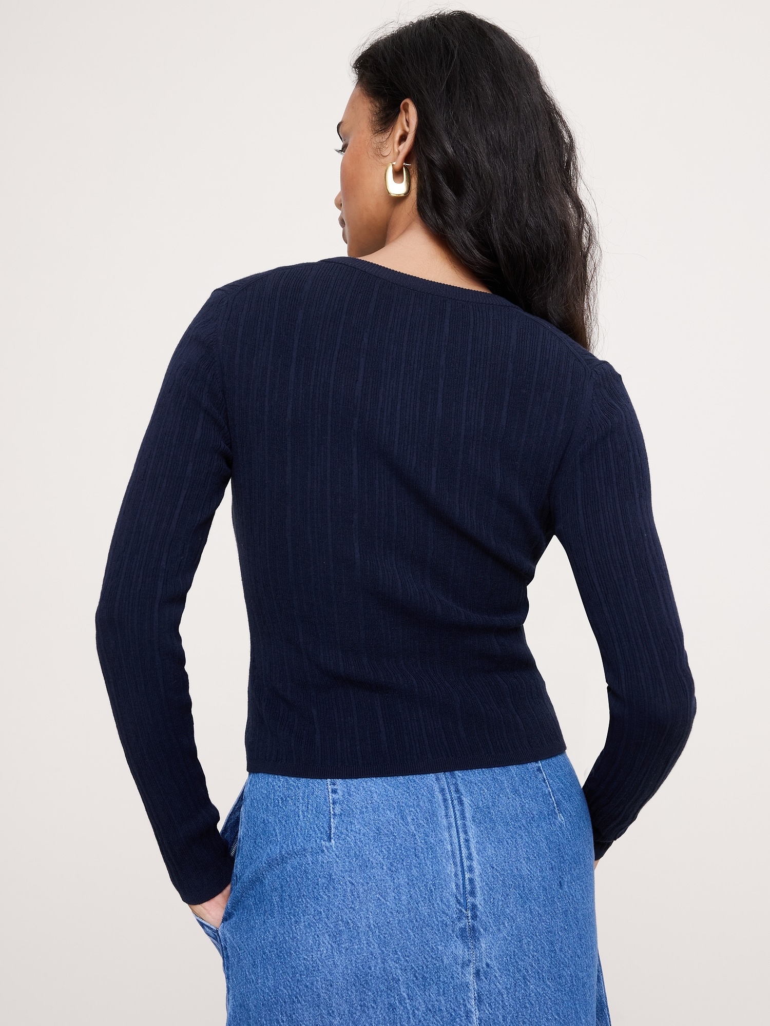 クリンクルニット クロップド カーディガン-1