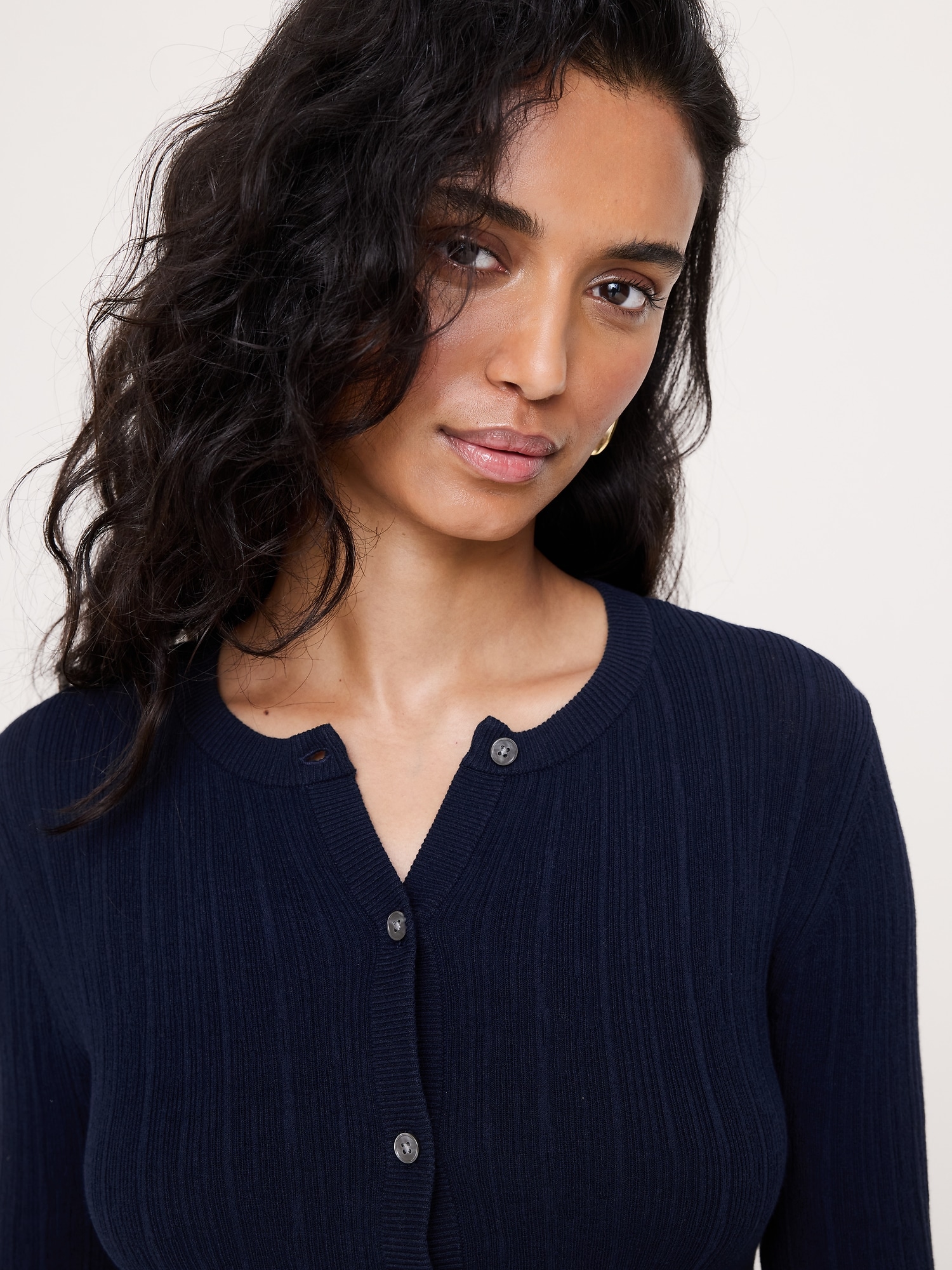 クリンクルニット クロップド カーディガン-2