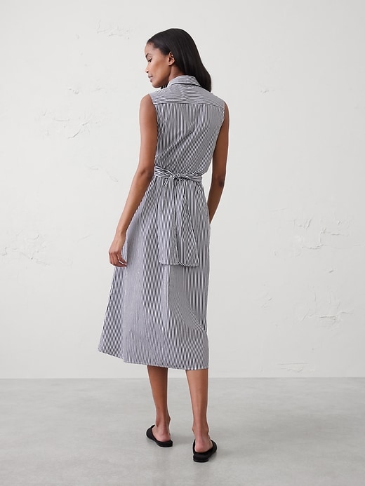 Poplin Wrapped Midi Shirtdress | Banana Republic Factory