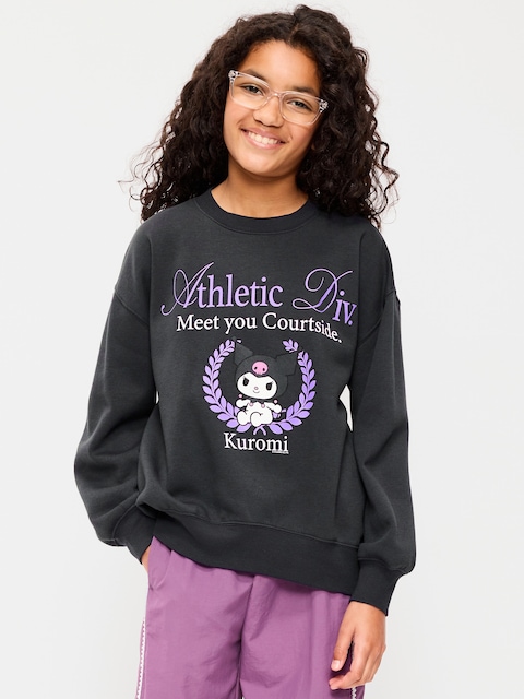 Kuromi™ Oversized Graphic Tunic Sweatshirt for Girls