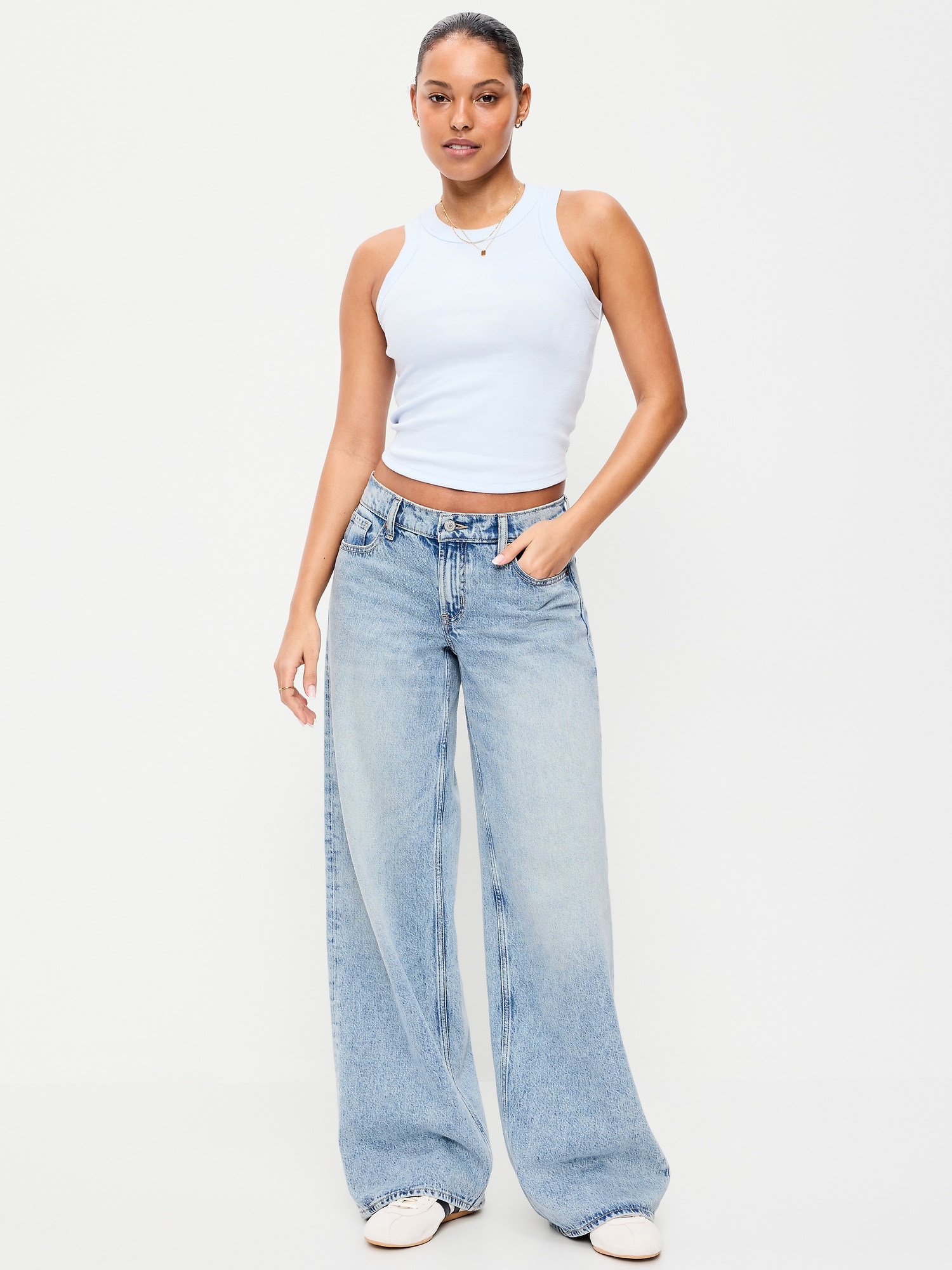 Low-Rise Baggy Wide-Leg Jeans