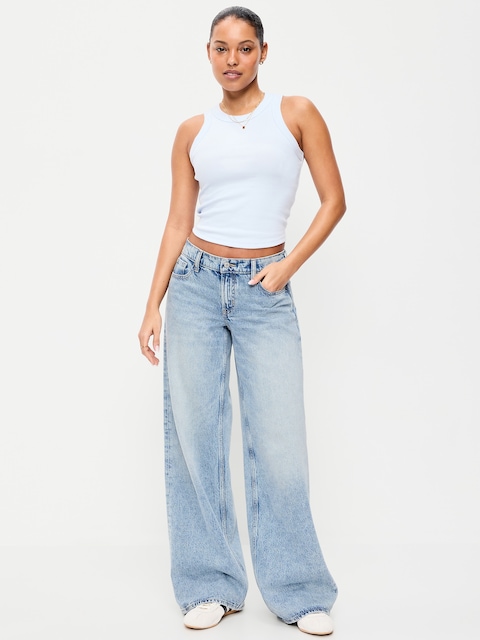 Low-Rise Baggy Wide-Leg Jeans