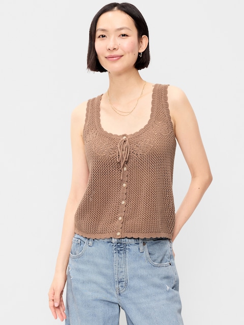 CAMISOLE CROCHETÉE EN COTON LITTORAL