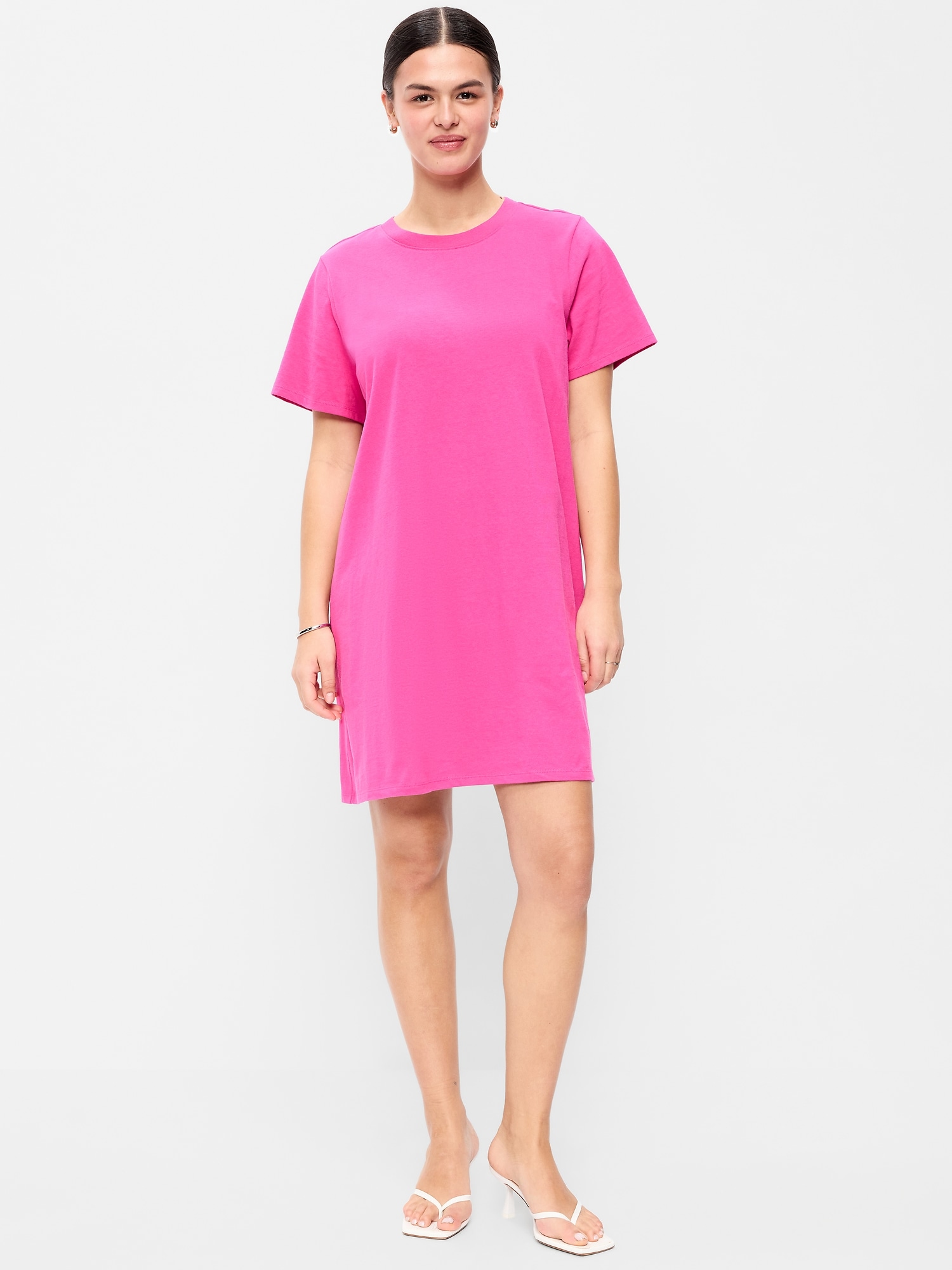 ROBE T-SHIRT COURTE RÉTRO RAS DU COU