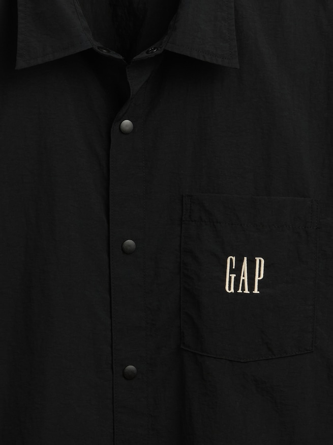 リサイクルナイロン100% ボクシーシャツ-3