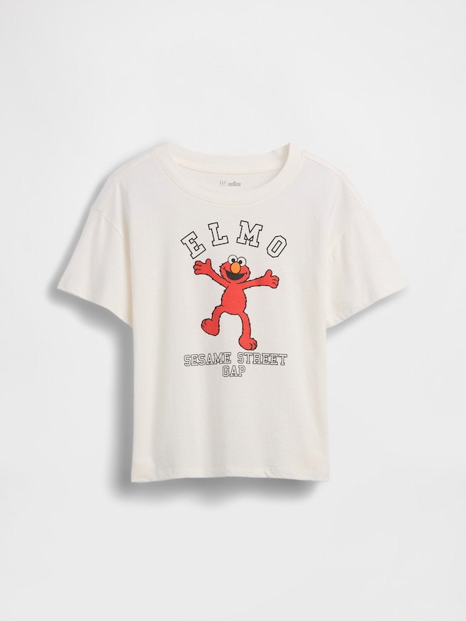 GapKids | セサミストリート オーバーサイズ グラフィックTシャツ-1