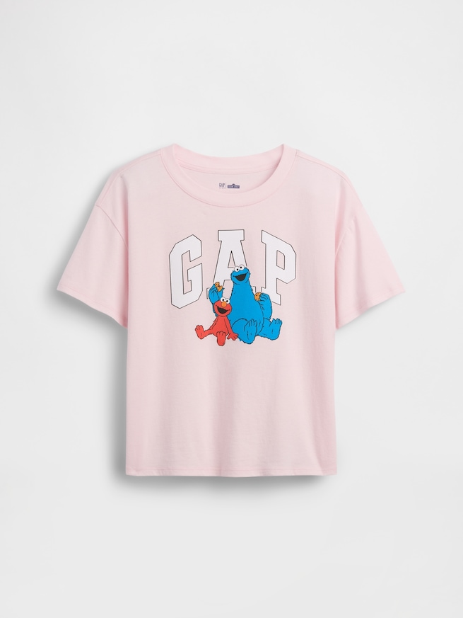 GapKids | セサミストリート オーバーサイズ グラフィックTシャツ-1