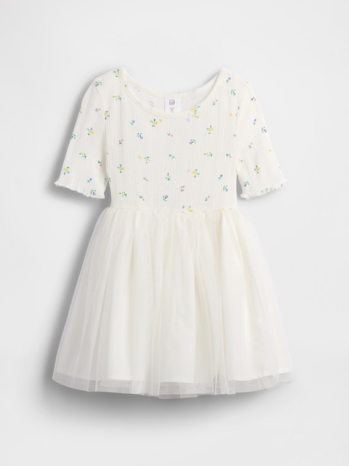 ポインテール＆チュール ミックスメディア ワンピース (幼児・ベビー)