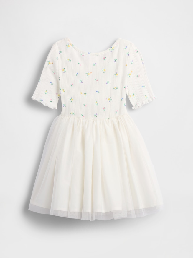 ポインテール＆チュール ミックスメディア ワンピース (幼児・ベビー)-1