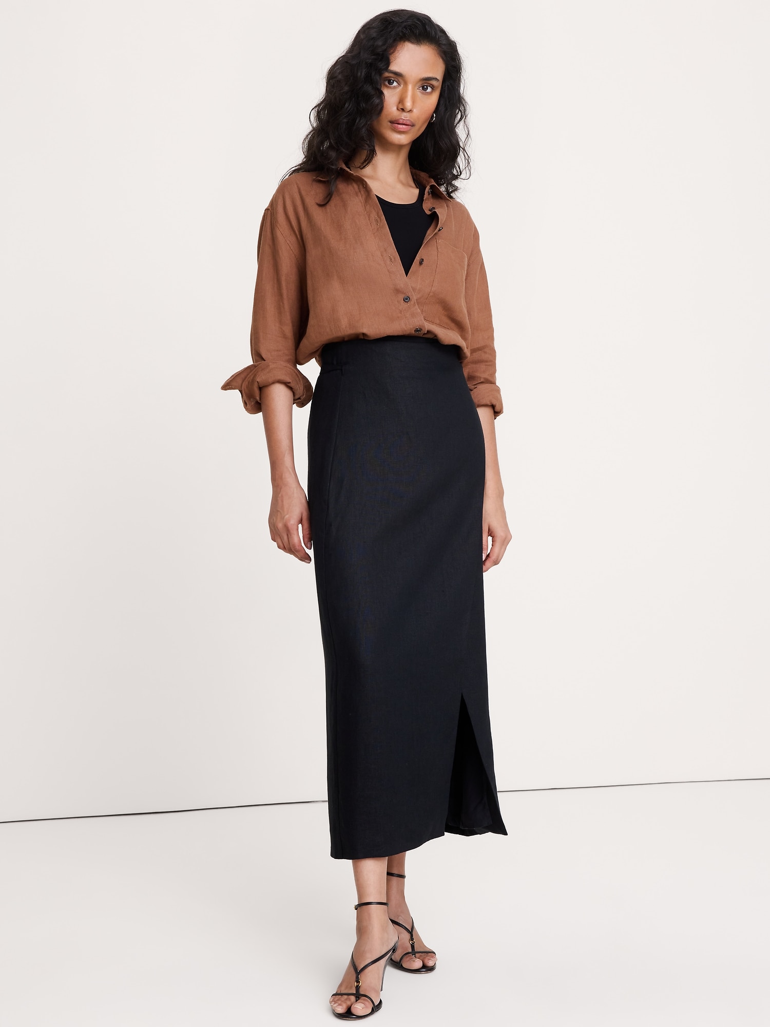 CHEMISIER SURDIMENSIONNÉ EN LIN