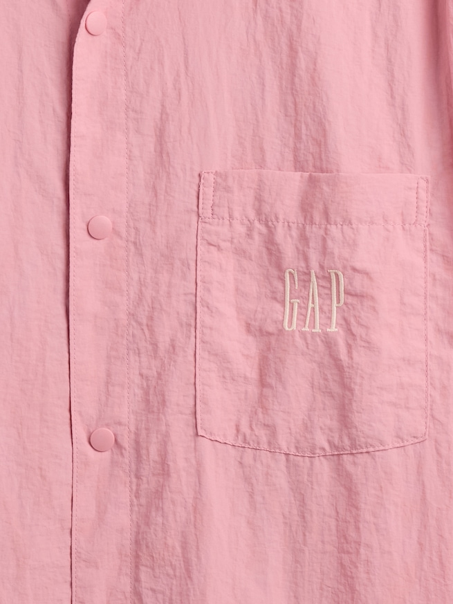 リサイクルナイロン100% ボクシーシャツ-3