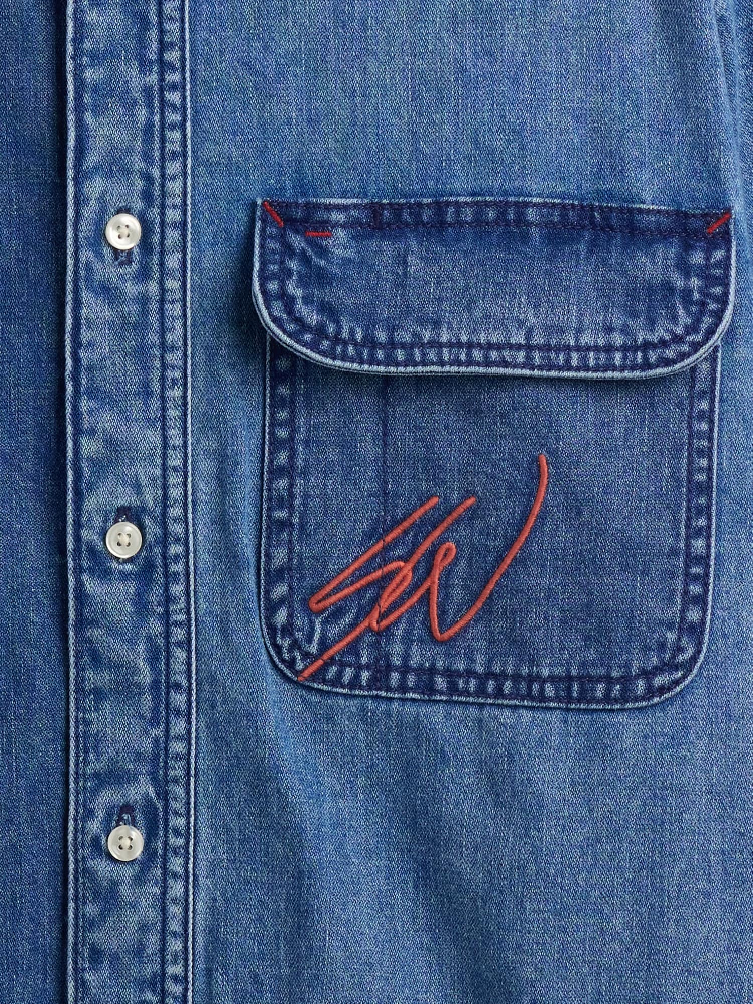 Gap &times; Sean Wotherspoon リラックスフィット レールロード デニムシャツ-3