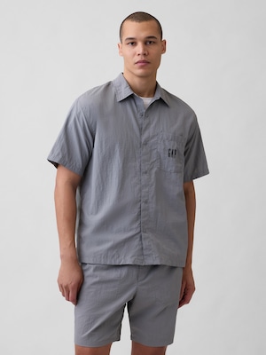 リサイクルナイロン100% ボクシーシャツ