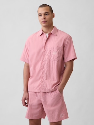 リサイクルナイロン100% ボクシーシャツ