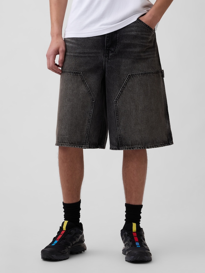 12.5インチ スーパーバギー カーペンター デニムショートパンツ-1