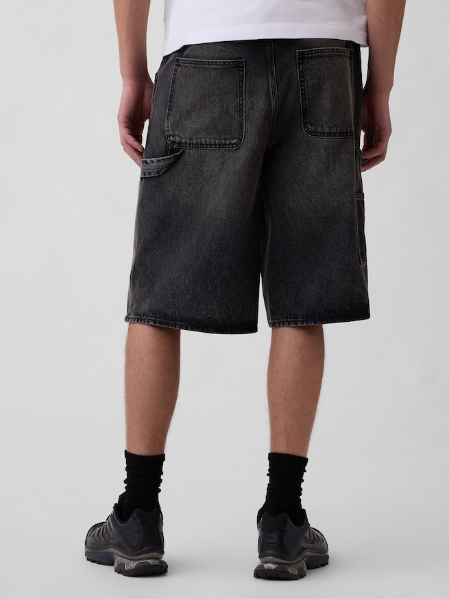 12.5インチ スーパーバギー カーペンター デニムショートパンツ-3