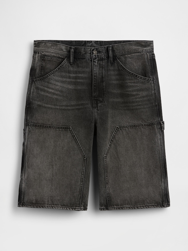 12.5インチ スーパーバギー カーペンター デニムショートパンツ-5