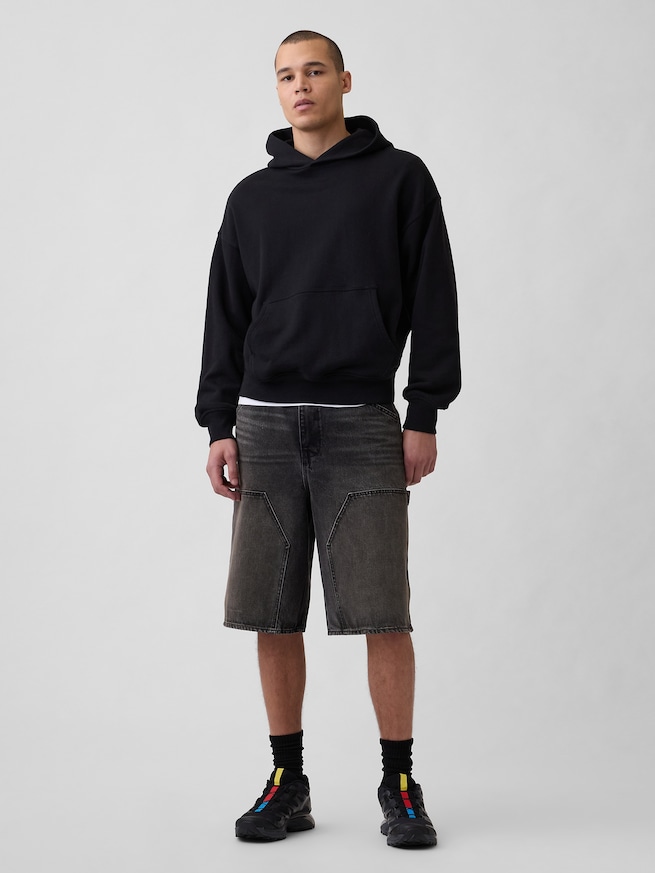 12.5インチ スーパーバギー カーペンター デニムショートパンツ-0