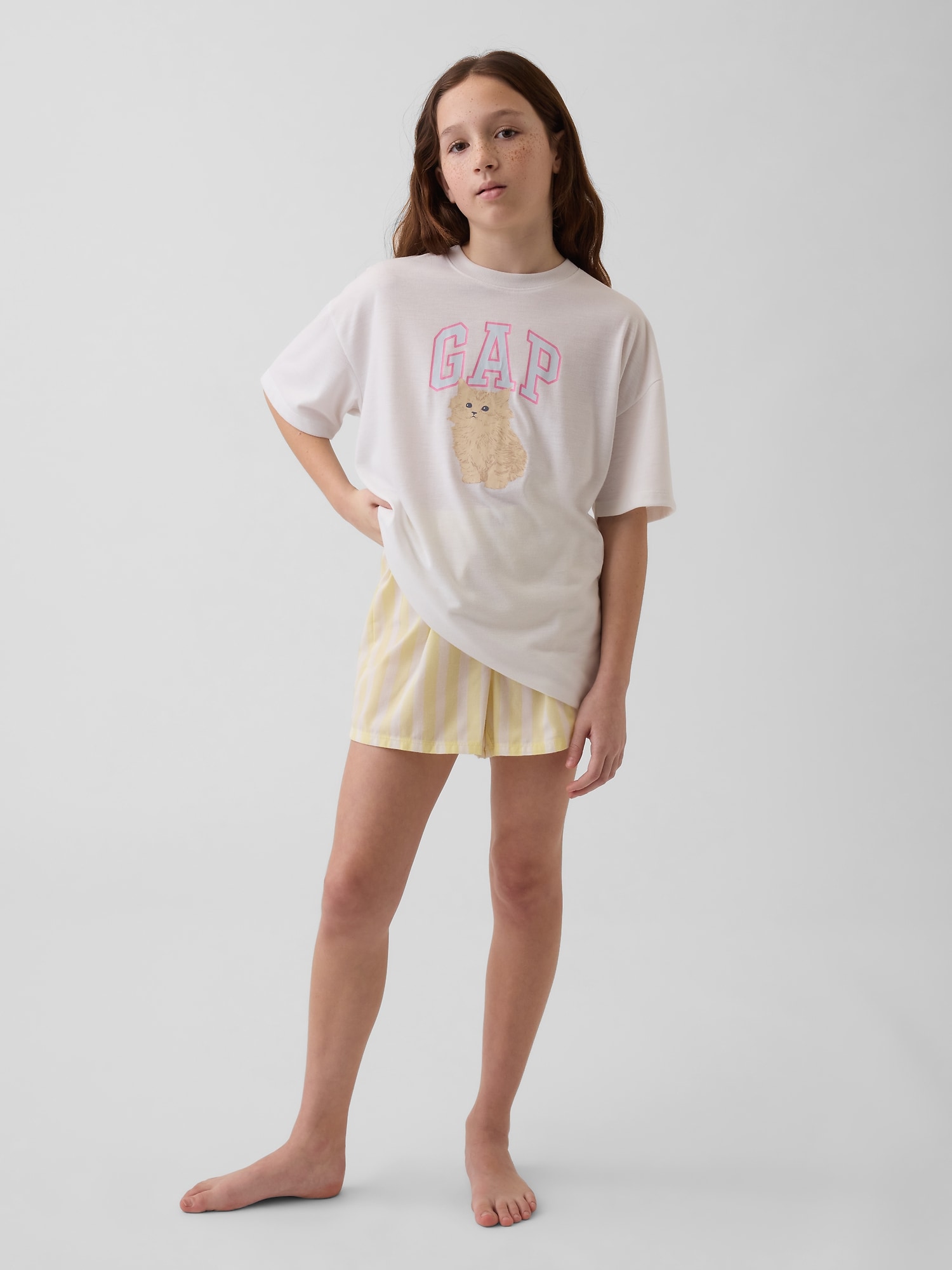 SHORT BOXEUR DE PYJAMA EN POPELINE RECYCLÉE POUR ENFANT