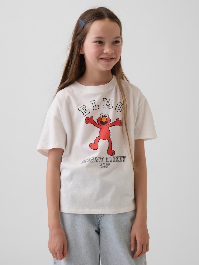 GapKids | セサミストリート オーバーサイズ グラフィックTシャツ-0