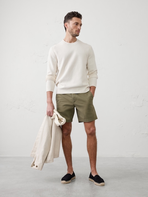 Textured Crew-Neck Sweater