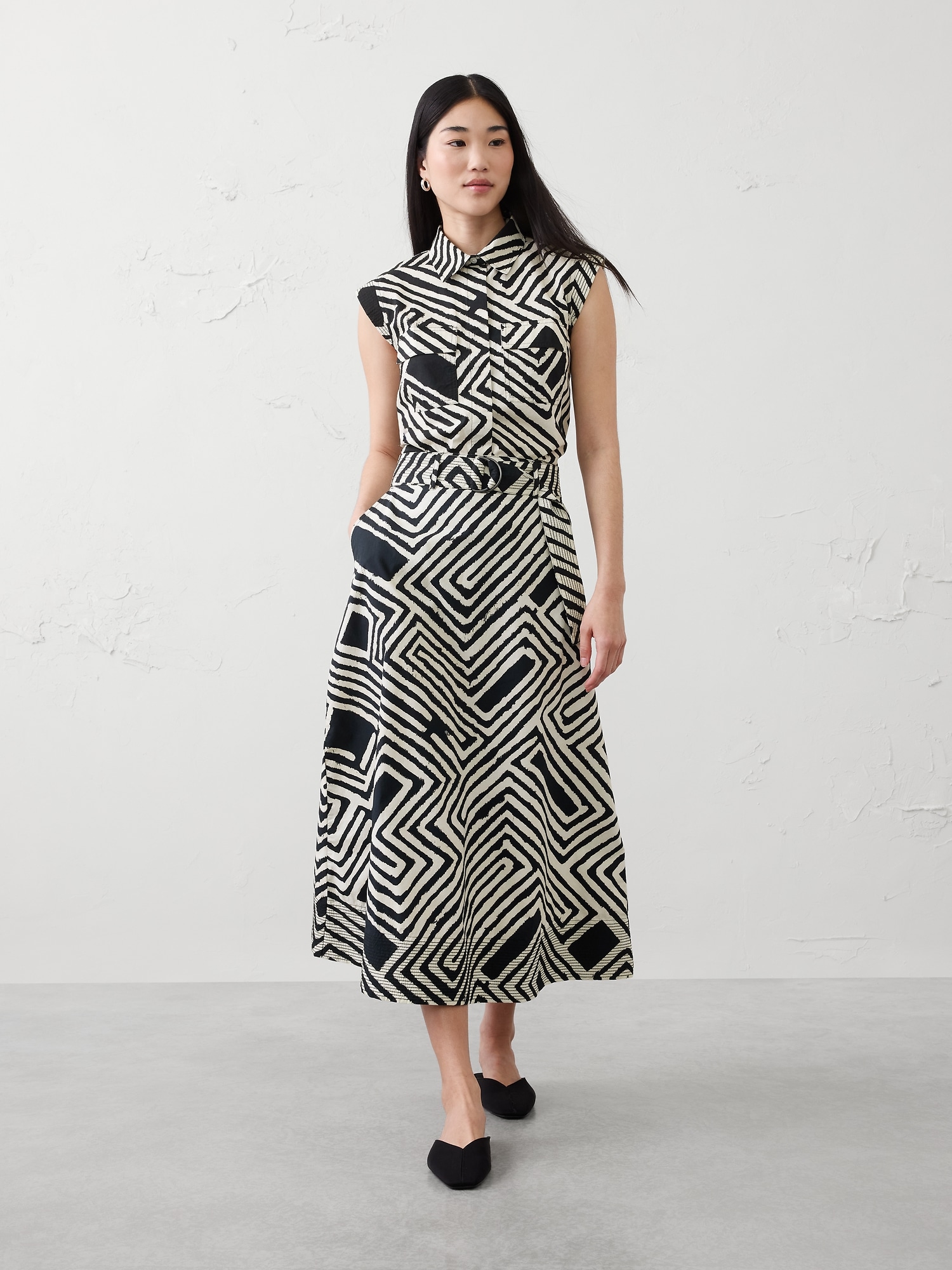 Trapunto Cap-Sleeve Shirt