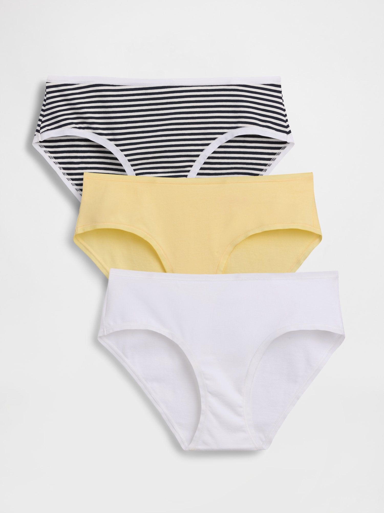 CULOTTE TAILLE BASSE EN COTON BIOLOGIQUE EXTENSIBLE (PAQUET DE 3)