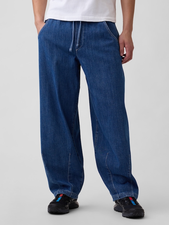 スーパーバギー イージーウエストデニム-1