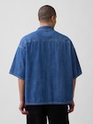 デニム オーバーサイズ ストレートヘムシャツ-2