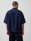デニム オーバーサイズ ストレートヘムシャツ-2