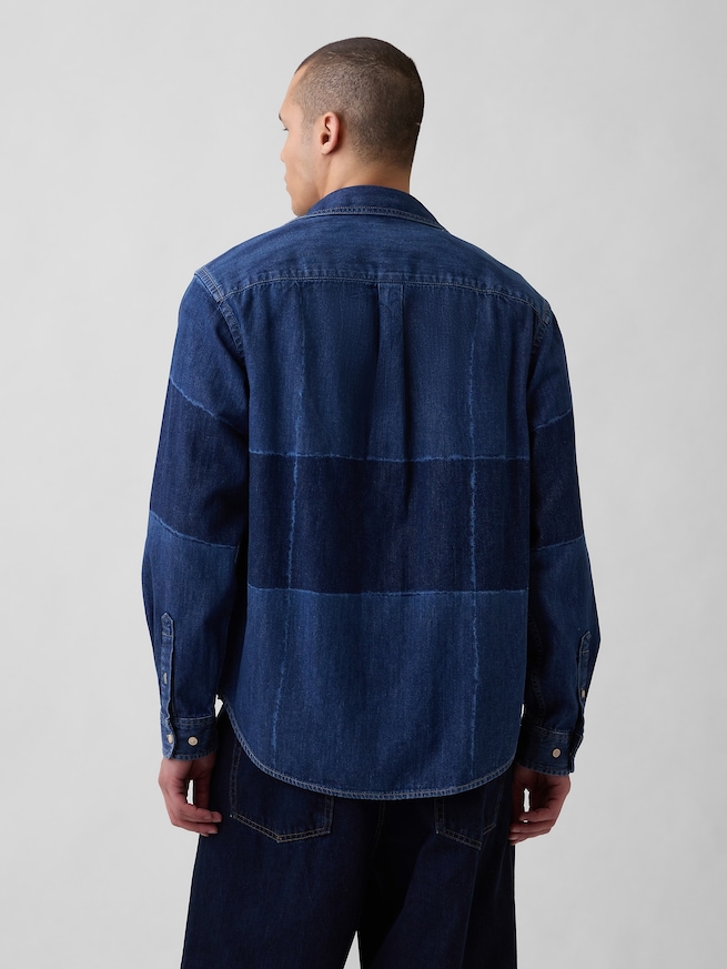 Gap &times; Sean Wotherspoon パッチワークデニムオーバーシャツ-2