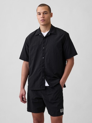 リサイクルナイロン100% ボクシーシャツ