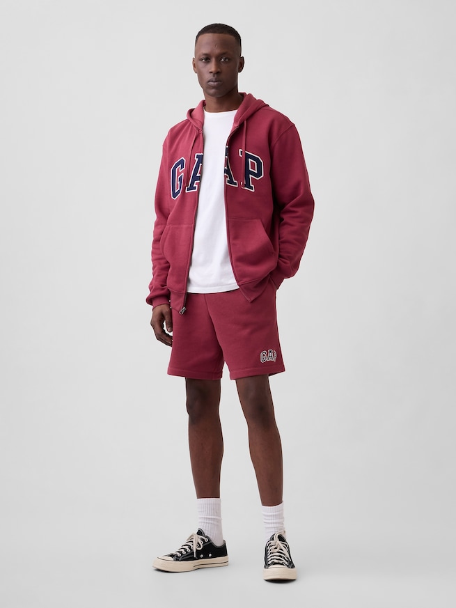 リラックス GAPロゴ ジップアップパーカー-3