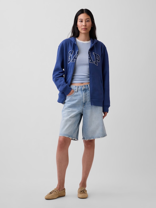 GAPアーチロゴ フルジップ パーカー-5