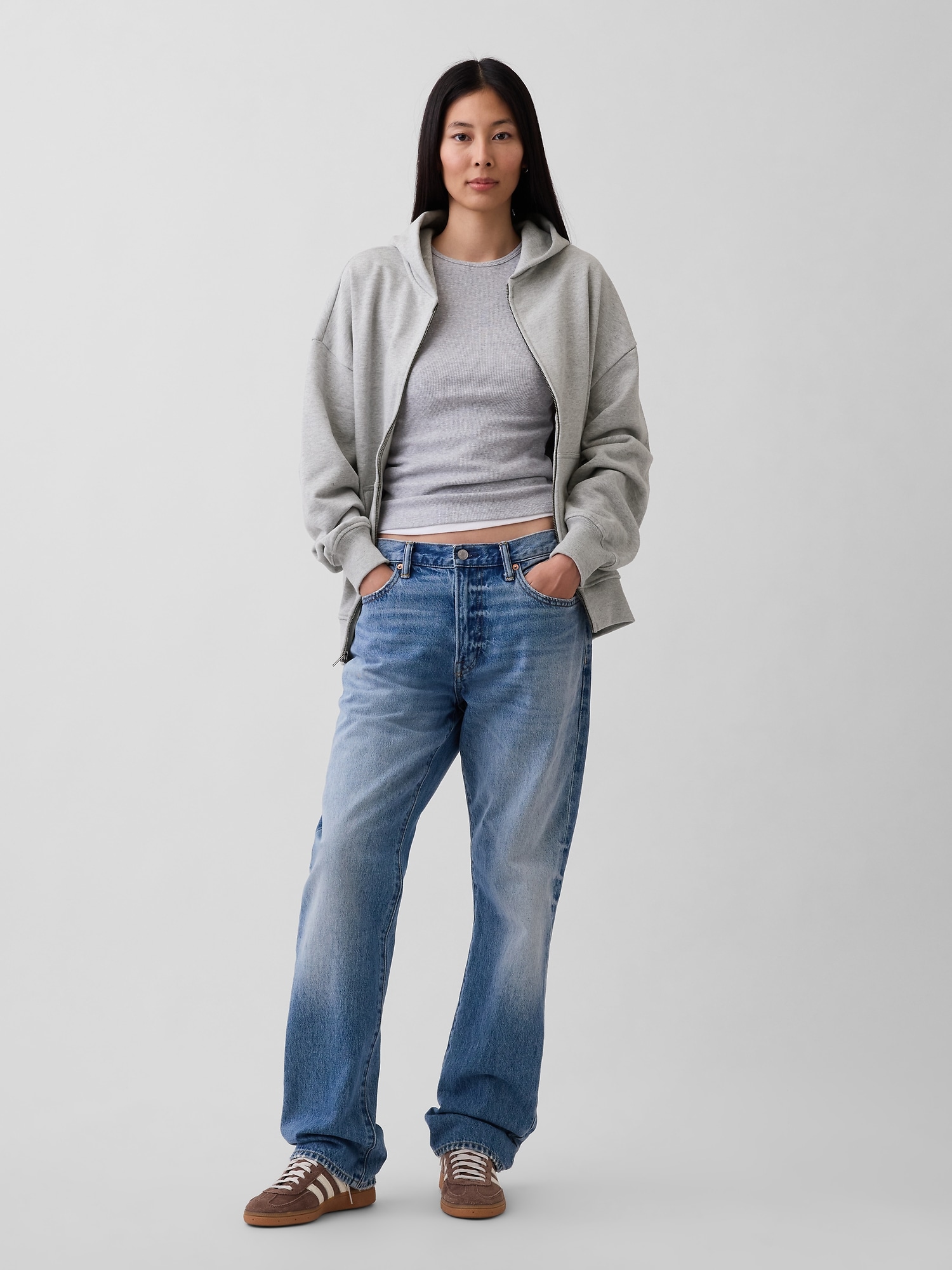 Gap公式オンラインストア | ヘビーウェイト オーバーサイズ ジップ