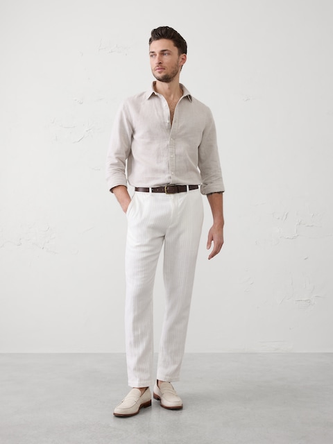 Linen-Blend Pant