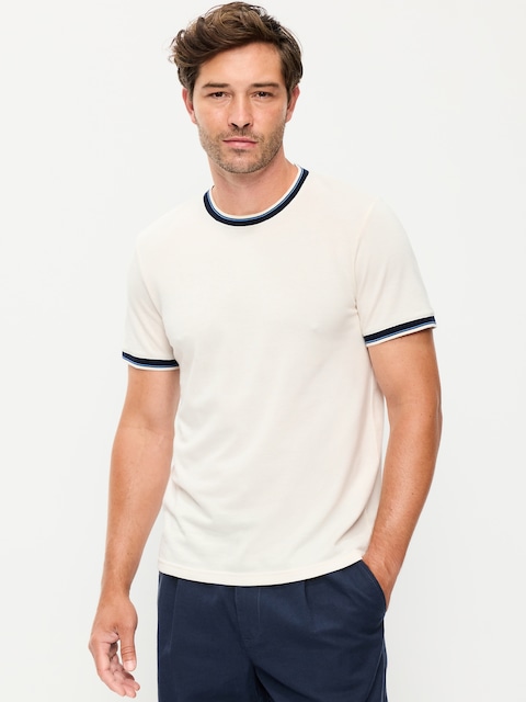 T-SHIRT RAS DU COU EN PIQUÉ