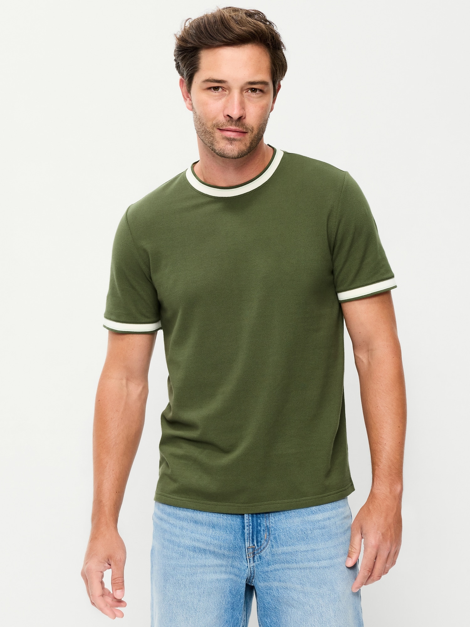 T-SHIRT RAS DU COU EN PIQUÉ