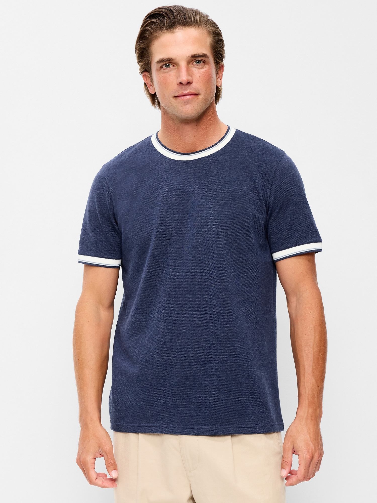 T-SHIRT RAS DU COU EN PIQUÉ
