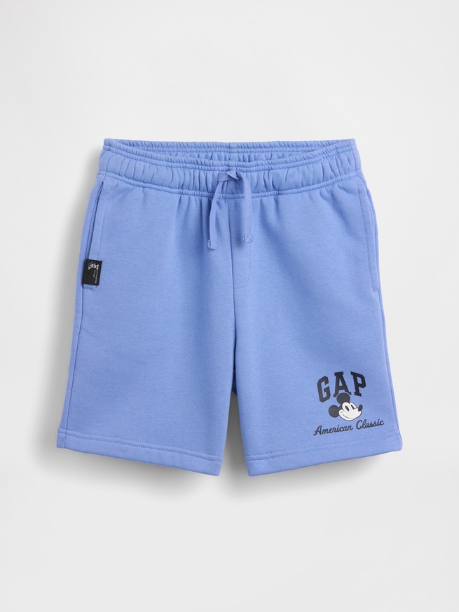 GapKids &times; ディズニー ミッキーマウス リラックスフィット GAPロゴ プルオンショートパンツ-1
